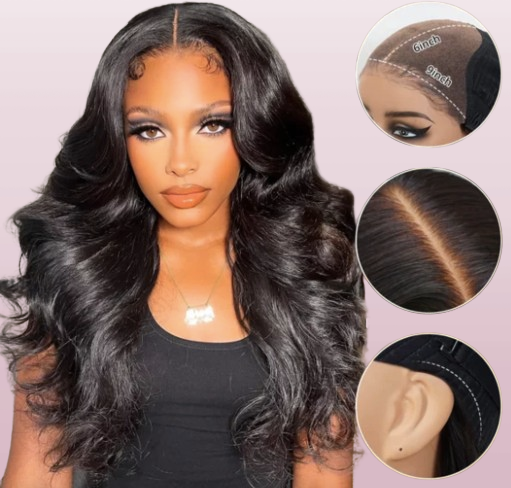 Glueless wig 9 × 6 M-Cap prêt à porter perruque en dentelle sans colle perruques ondulées pré-tout perruque de cheveux humains